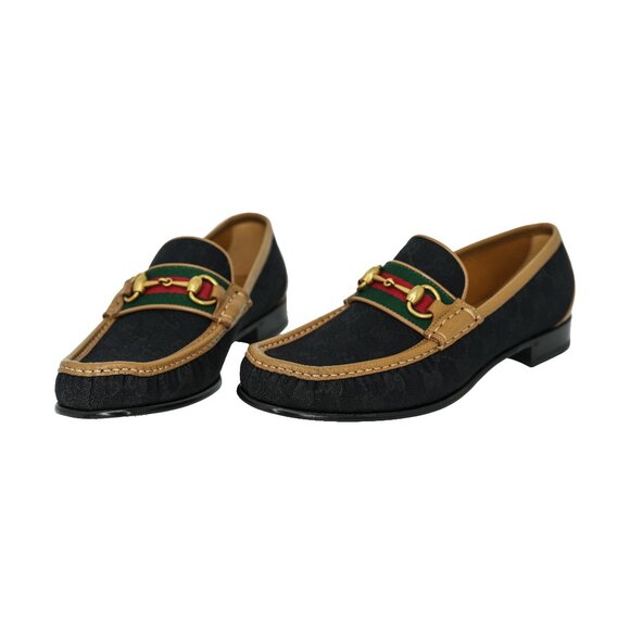 Gucci Wislet Horsebit Web GG Monogram Loafers - Picture 2 of 9